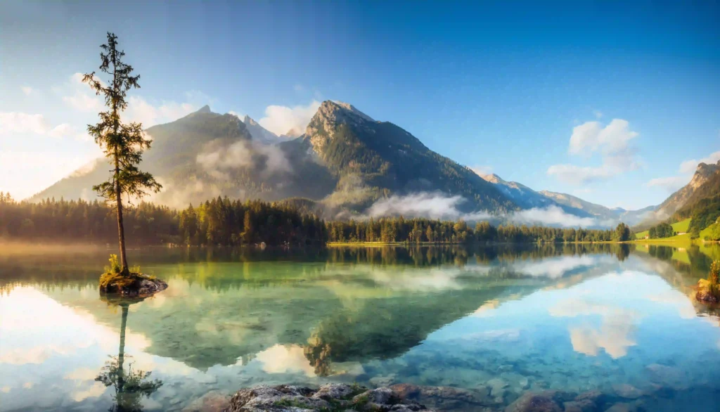 Berchtesgadener Land Wandern: Der ultimative Guide für Abenteuer mit deinem Hund 6 Königssee im Berchtesgadener Land mit Watzmann Spiegelung